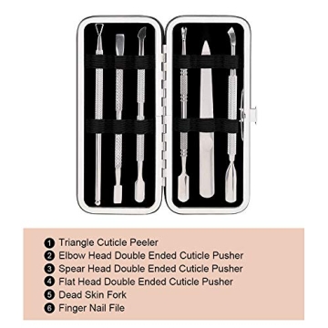 JPNK 6PCS Manicure Set Professional Grooming Kit