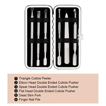 JPNK 6PCS Manicure Set Professional Grooming Kit