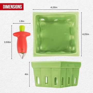 Jayour Colorful Ceramic Berry Baskets for Fresh Produce