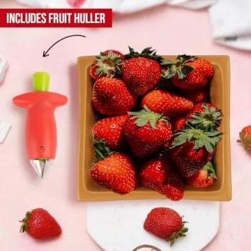 Jayour Colorful Ceramic Berry Baskets for Fresh Produce