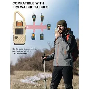 Walkie Talkies for Adults Rechargeable, FM/NOAA Emergency Radios with Weather Alerts, LED Flashlight & SOS Alarm, Solar Powered Hand Crank Long Range 2 Way Radios Walkie Talkie with USB Charged