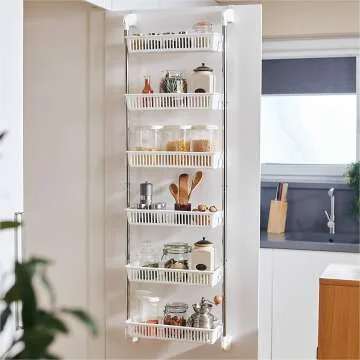 HomeBuddy Over the Door Pantry Organizer with Hooks