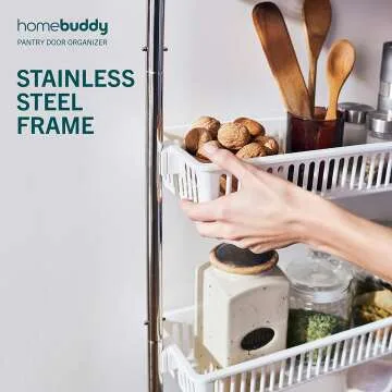 HomeBuddy Over the Door Pantry Organizer with Hooks
