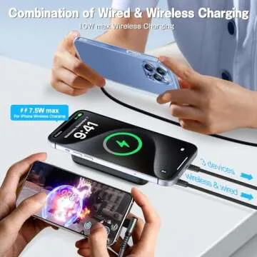 HAIARA for MagSafe Portable Charger, 5000mAh Wireless Magnetic Power Bank with USB C & A Charging, Slim Phone Battery Pack for iPhone 16/16 Pro/16 Pro Max, iPhone 15/14/13 Series - (Black)