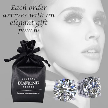 14K Gold & Sterling Silver CZ Stud Earrings - 4.00cttw