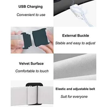 Electric Heating Pad, Portable Cordless Menstrual Heating Pad with 4 Heat Levels and 4 Massage Modes, Fast Large Heating Belly Wrap Belt for Cramps, Back Pain Relief Gifts for Women Girls Her(Black)
