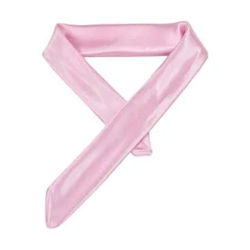 SATINIOR 3 Pcs Neck Scarf Women Silk Chiffon Carf Square Scarf Satin Headscarf Ascot Neck for Women(23.62 x 23.62 Inches,Pink)