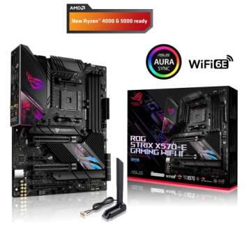 ASUS ROG Strix X570-E Gaming WiFi II AMD AM4 X570S ATX Gaming Motherboard (PCIe 4.0, Passive PCH Hea...