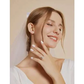 EAMTI 2CT 925 Silver Engagement Ring for Women