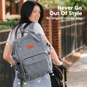 KeaBabies Baby Diaper Bag Backpack - Baby Bag for Boys, Girls, Waterproof Multi Function Baby Backpa...