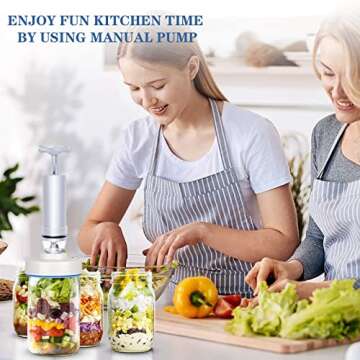 RECAT Mason Jar Vacuum Sealer, Jar Vacuum Sealer Kit for FoodSaver with Accessory Hose for Wide and Regular Mouth Mason Jars, Canning Jar Vacuum Sealer with Manual Portable Vacuum Pump and Lid Opener