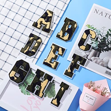 Waydress 26 Pcs Chenille Letter Patches for Creative DIY Projects