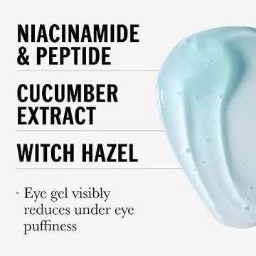 Olay Deep Hydrating Eye Gel with Hyaluronic Acid for Tired Eyes, Hydrating Gel, Cucumber, 0.5 Fl Oz