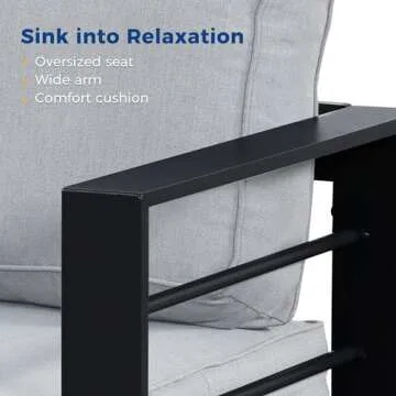 Stylish Aluminum Loveseat for All-Weather Comfort