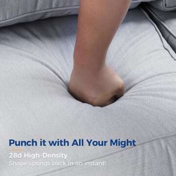 Wisteria Lane Patio Furniture Aluminum Loveseat, All-Weather Outdoor 2 Seats Sofa Couch, Black Metal Chair with Light Grey Cushions