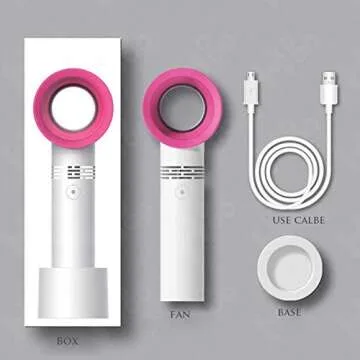 Portable Bladeless Fan - USB Mini Handheld Cooling Fan