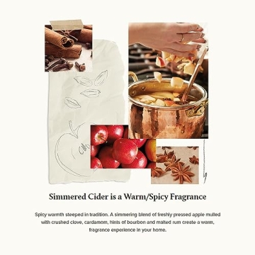 Thymes Simmered Cider Copper Candle - 3 Wick Luxury