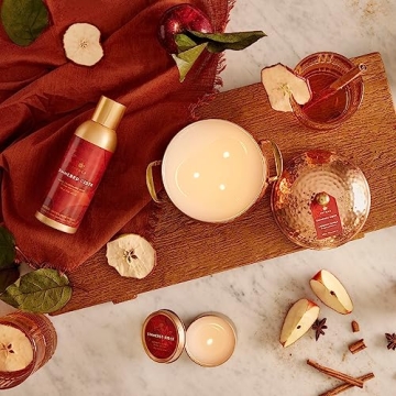 Thymes Simmered Cider Copper Candle - 3 Wick Luxury