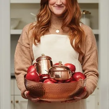 Thymes Simmered Cider Copper Candle - 3 Wick Luxury