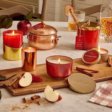 Thymes Simmered Cider Copper Candle - 3 Wick Luxury