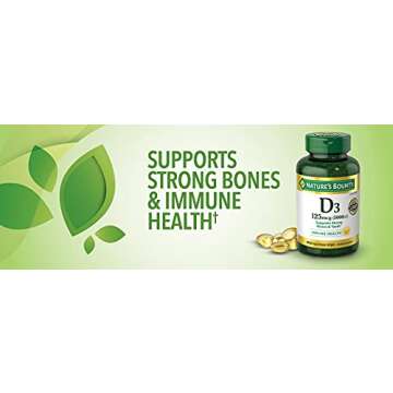 Nature's Bounty Immune Health Vitamin D3 5000 iu, Rapid Release 400 Softgels