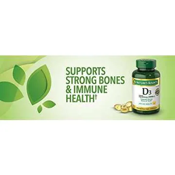 Nature's Bounty Immune Health Vitamin D3 5000 iu, Rapid Release 400 Softgels