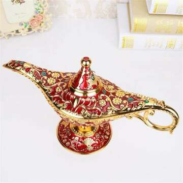 WEISIPU Aladdin Vintage Genie Lamp for Home Decor