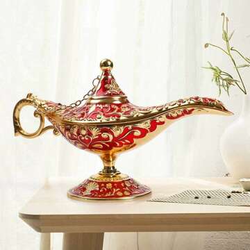 WEISIPU Aladdin Vintage Genie Lamp for Home Decor