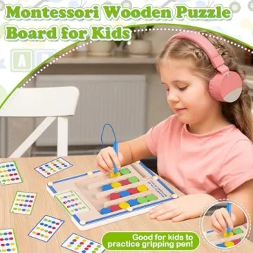 Montessori Magnetic Wooden Toys for Kids Aged 3-7