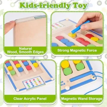 Montessori Magnetic Wooden Toys for Kids Aged 3-7