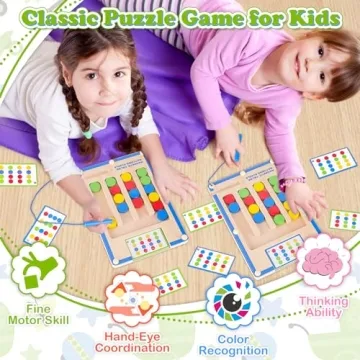 Montessori Magnetic Wooden Toys for Kids Aged 3-7