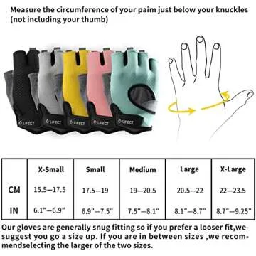 LIFECT Freedom Workout Gloves, Knuckle Weight Lifting Shorty Fingerless Gloves with Curved Open Back, for Powerlifting, Gym, Women and Men (Black, Small)