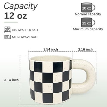 Stylish 12 oz Ceramic Coffee Mug for Any Kitchen