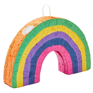 Rainbow Pinata for Pride, Baby Shower, Kids Birthday Party Decorations, Small (16.8 x 3.0 x 10.7 Inc...
