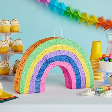 Rainbow Pinata for Kids Party Decorations Under 3 Feet