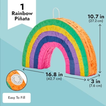 Rainbow Pinata for Kids Party Decorations Under 3 Feet