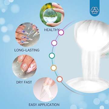 SAVILAND Clear Dip Powder for Easy DIY Nail Art