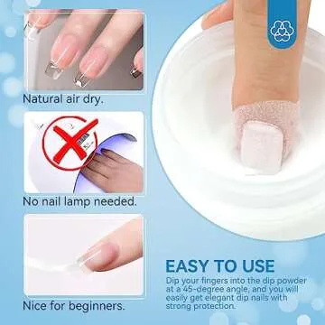SAVILAND Clear Dip Powder for Easy DIY Nail Art