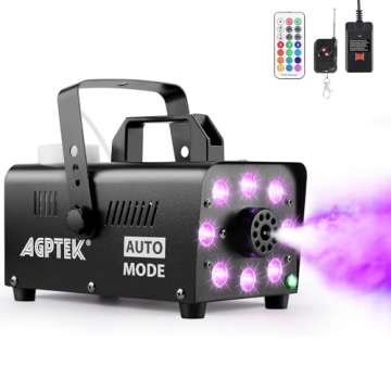 AGPTEK 500W Fog Machine with 13 Colorful LED Lights