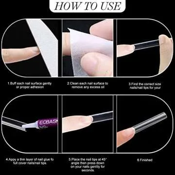 SITELENABY No C Curve 3XL Square Nail Tips - 360 pcs