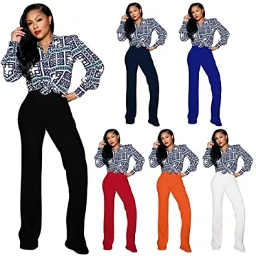 TOPSRANI High Waisted Dress Pants for Stylish Comfort