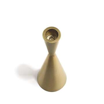 Luxurious Brass Gold Taper Candlestick Holders - Set of 2