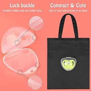 Accmor Pacifier Case for Travel - BPA Free, Durable 2 Pack