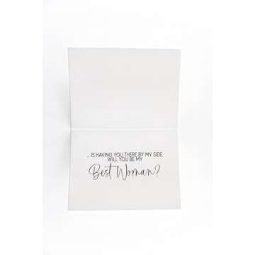 Elegant Best Woman Proposal Card for Bridesmaid & Groomswoman