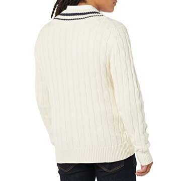 Stylish Amazon Essentials Men's Cable Knit V-Neck Sweater - Light Beige, Large