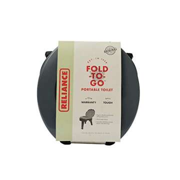 Reliance Products FOLD-to-GO Folding Portable Camping Toilet | 300 Pound Capacity | Compact & Lightweight