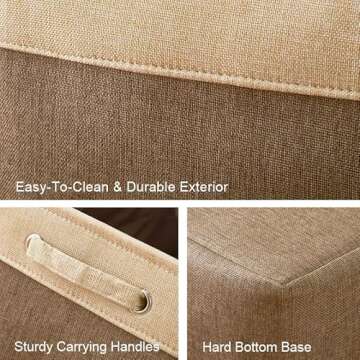 DECOMOMO Storage Bins | Extra Large Fabric Storage Basket for Shelves for Organizing Closet Shelf Nu...