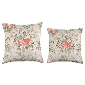 Shanna Hatfield Romantic 16x16 Coral Sage Pillow