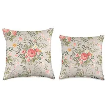 Shanna Hatfield Romantic 16x16 Coral Sage Pillow