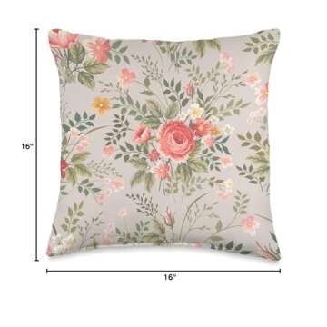 Shanna Hatfield Romantic 16x16 Coral Sage Pillow